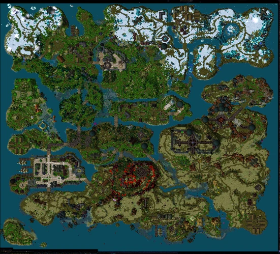 Overhead map of the land of Brenellia